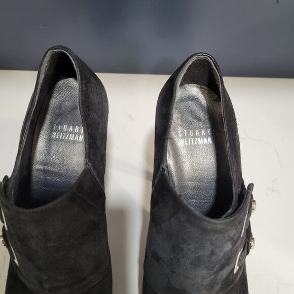 Stuart Weitzman Suede Platform Ankle Booties Size 6M - Picture 5 of 13